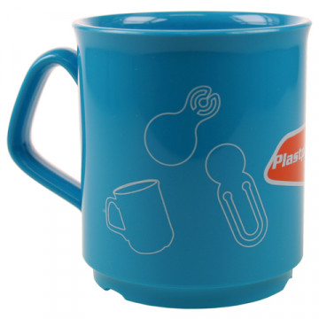Plastprint Samos plastmugg blå (SAN)